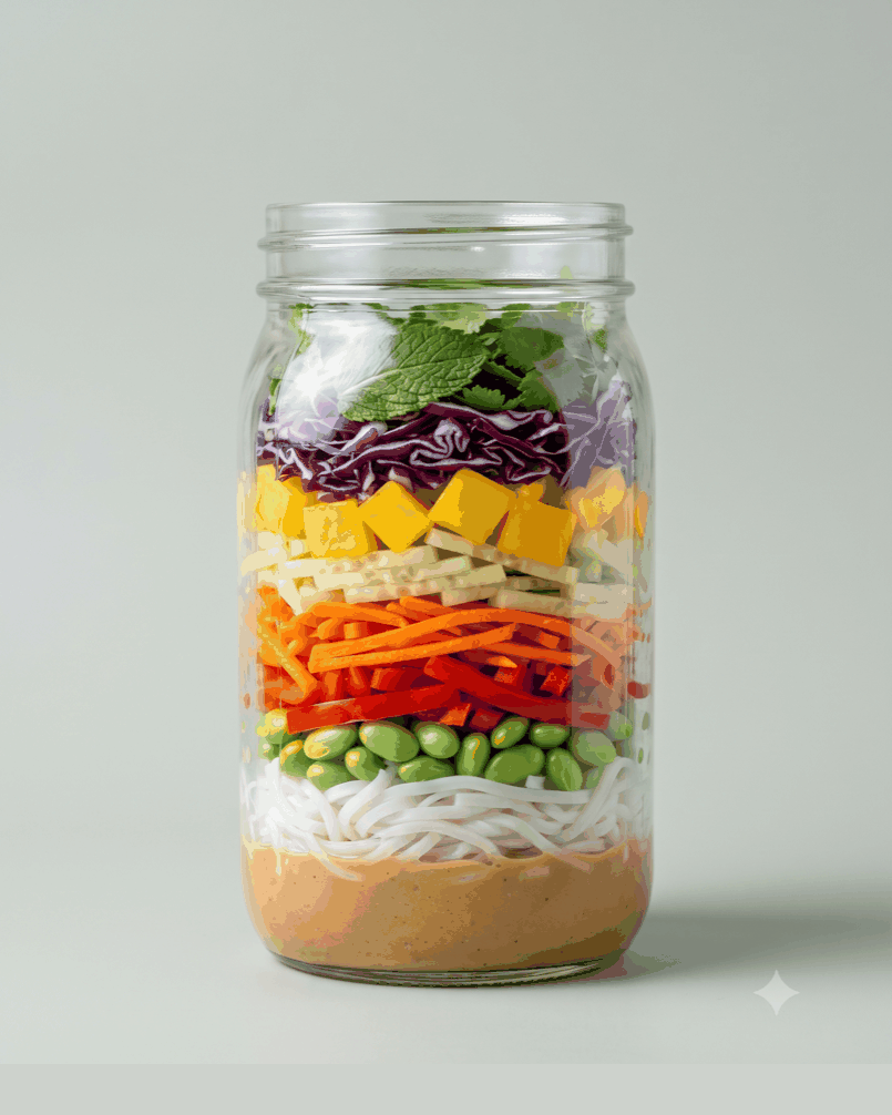 Rice noodles, edamame, mango, every summer-roll vegetable, none of the rolling.